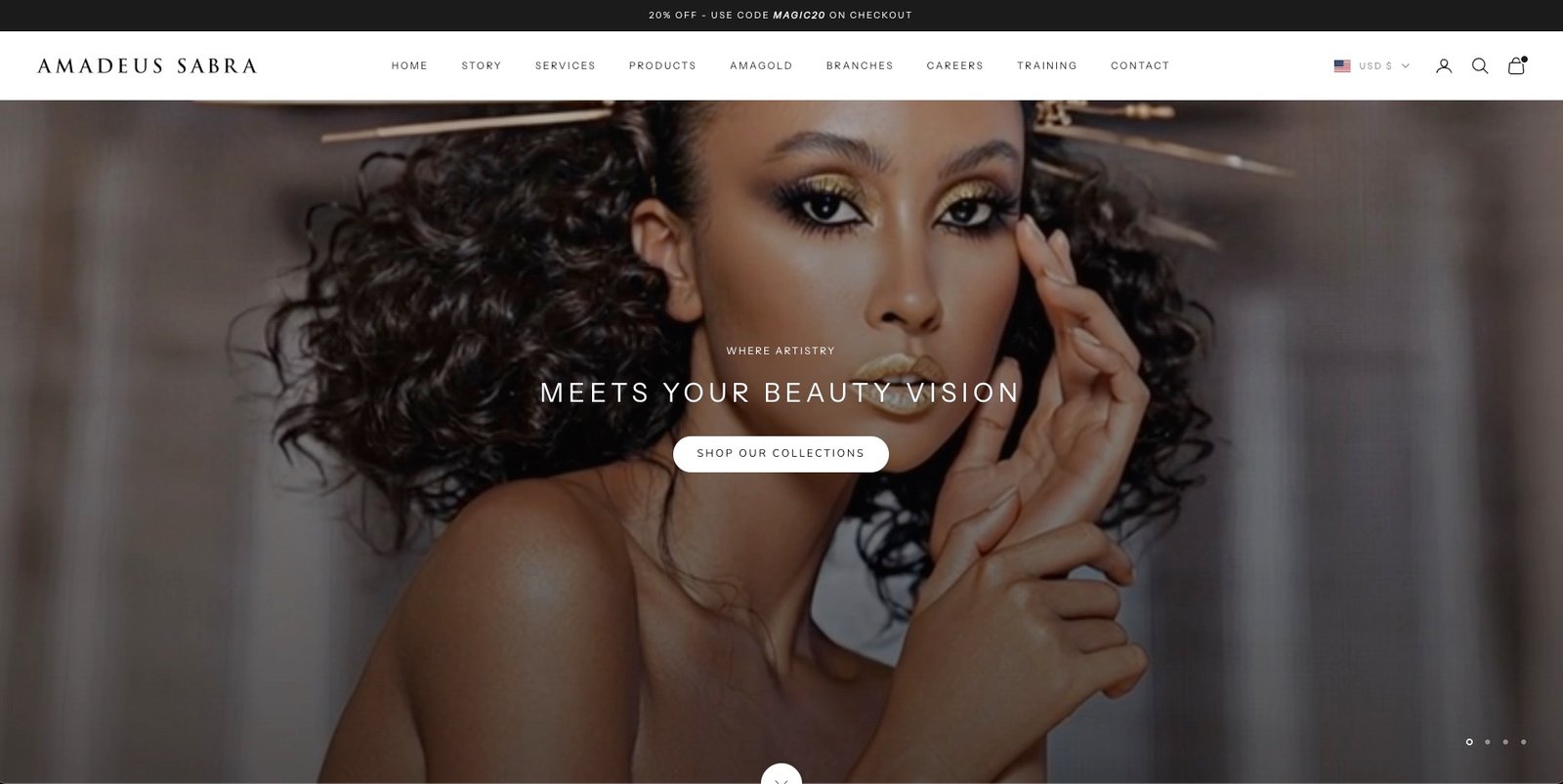 Slider d'accueil Amadeus Sabra