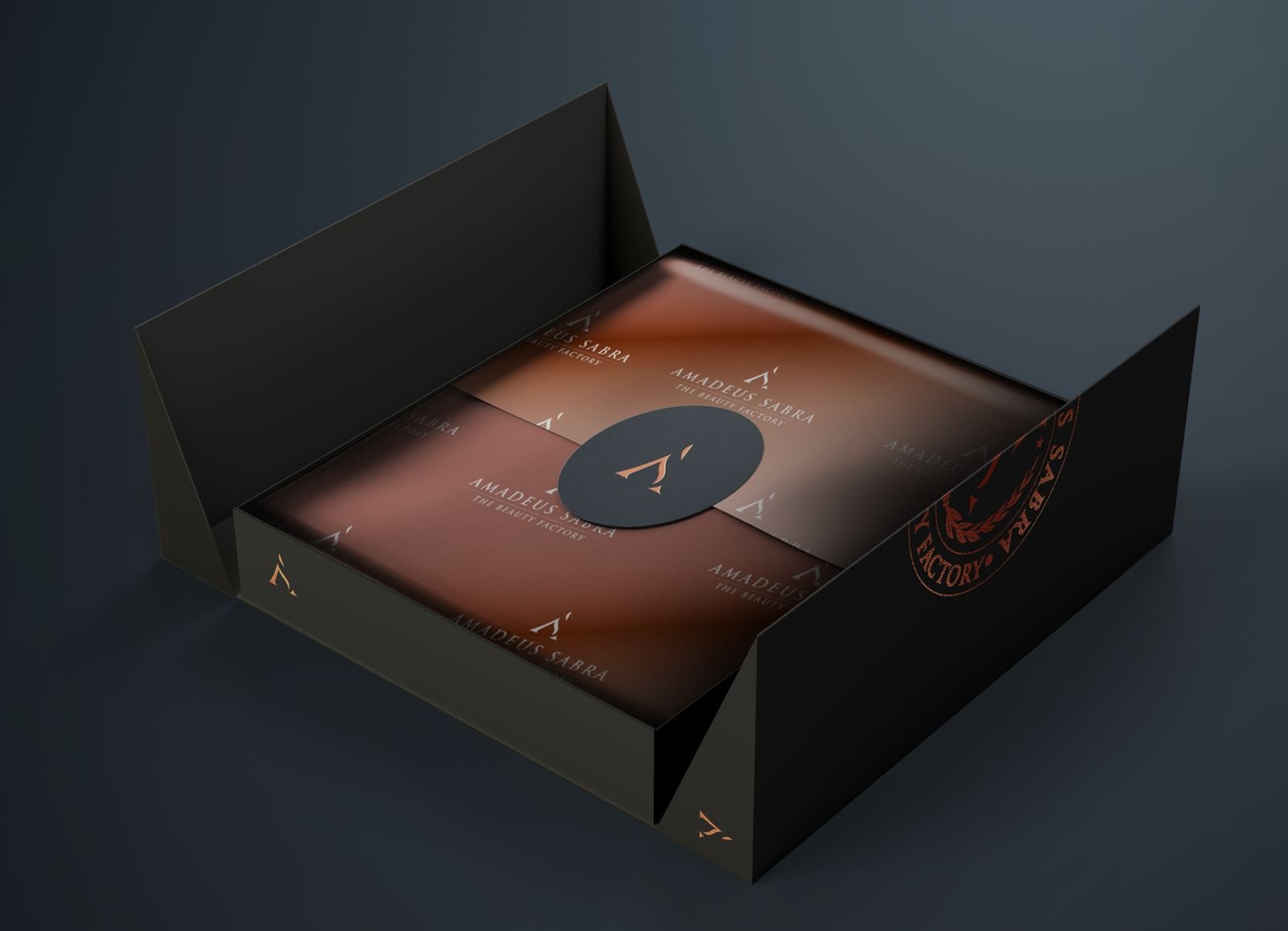 Emballage-cadeau de fin d'année ouvert