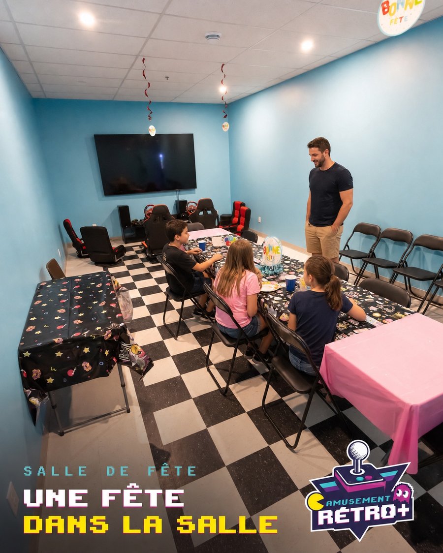 Une fête dans la salle