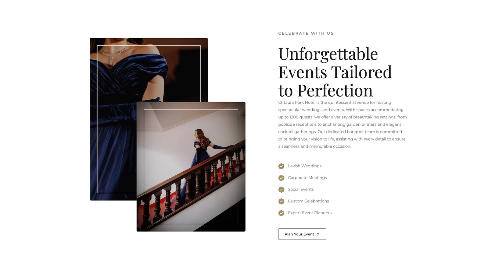 Vitrine des chambres et suites