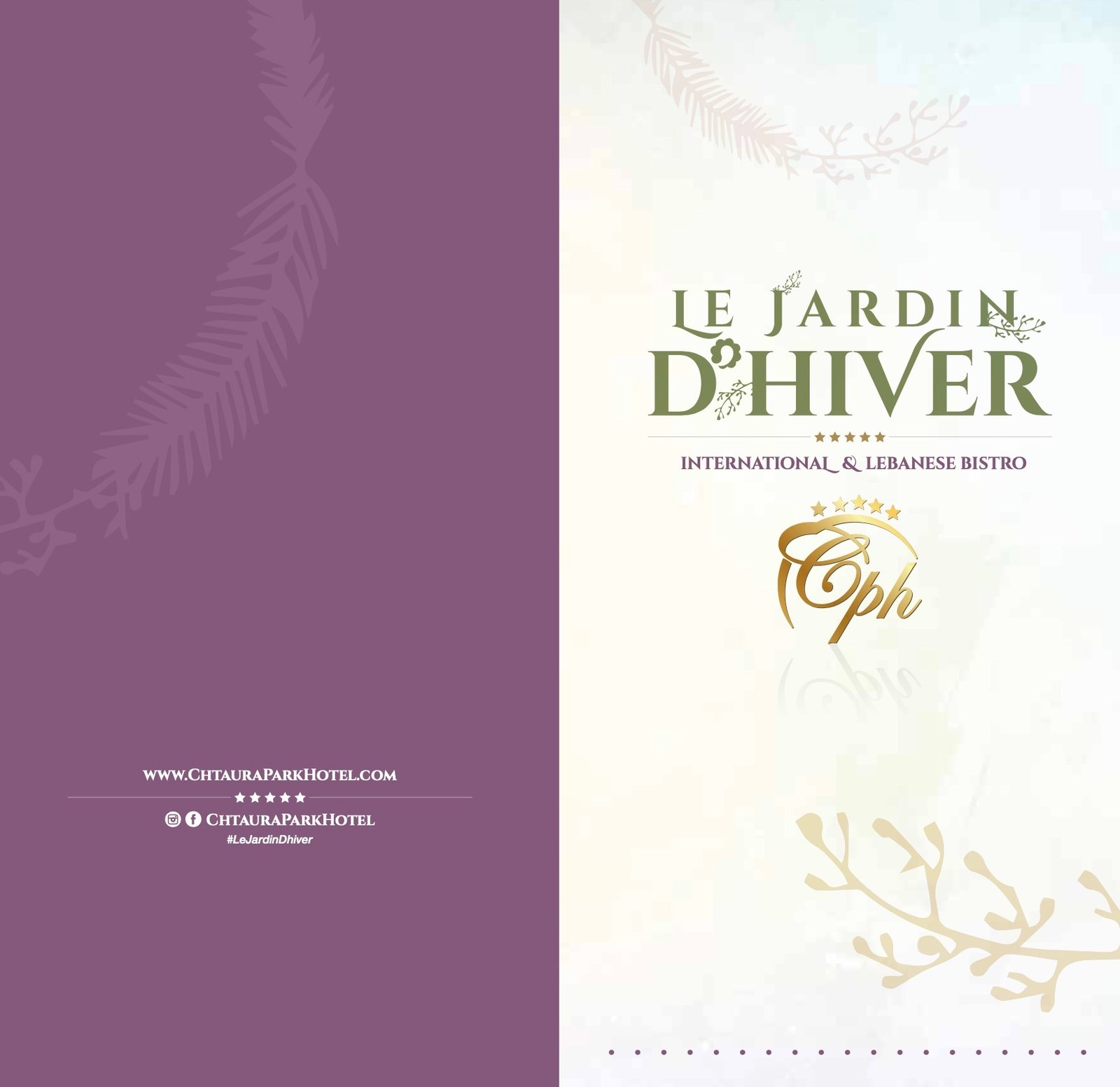 Couverture de menu gastronomique élégant