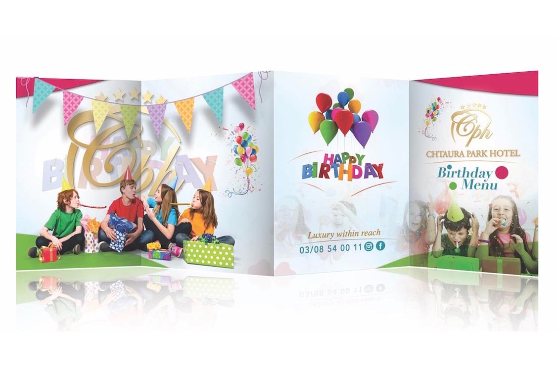 Carte-menu d'événement spécial