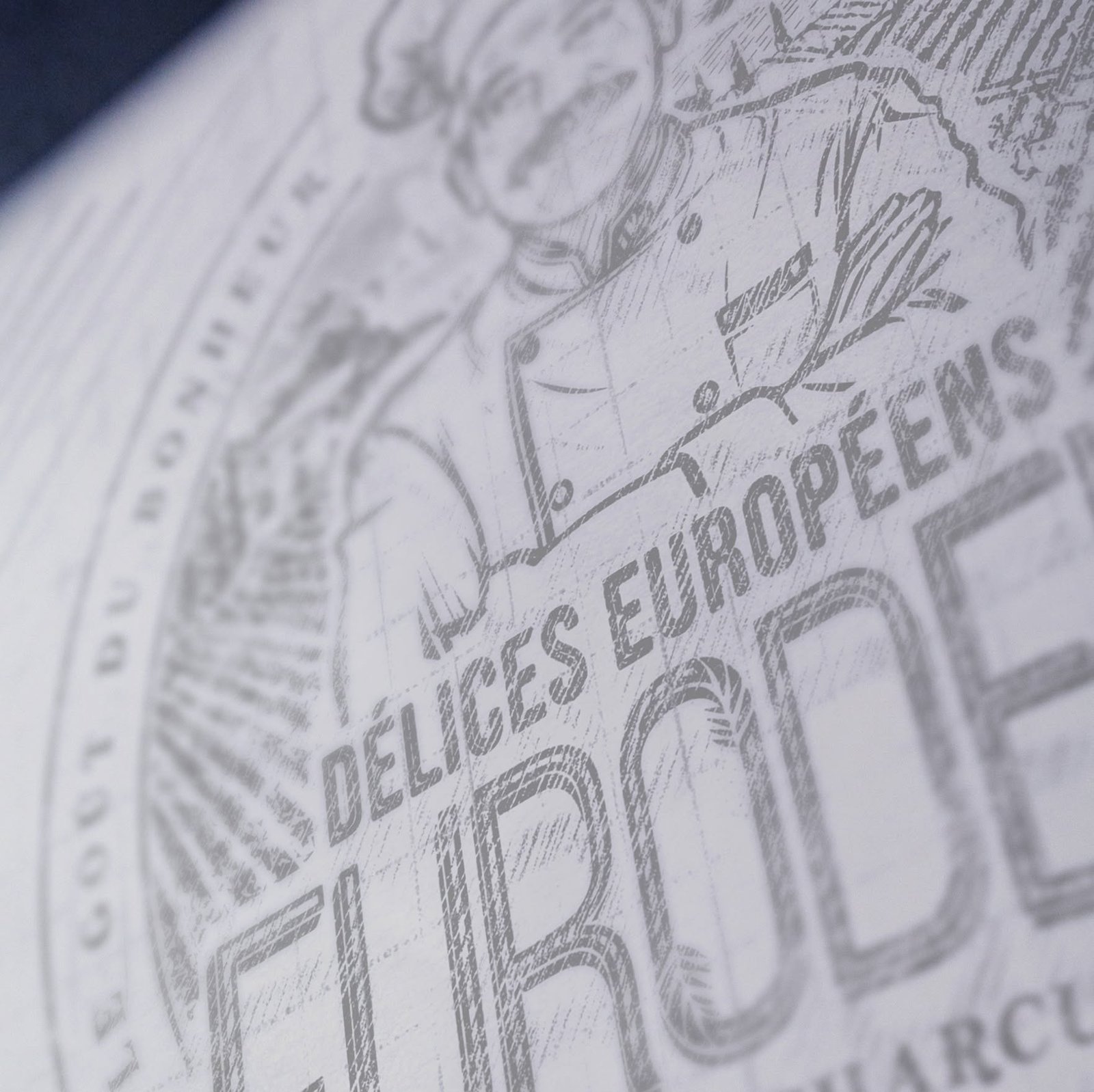 Croquis détaillé de l'emblème Eurodeli