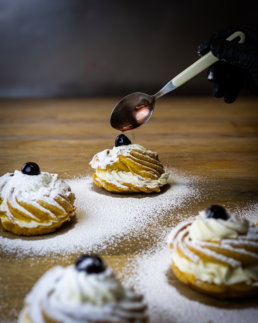 Zeppole fraîchement préparés