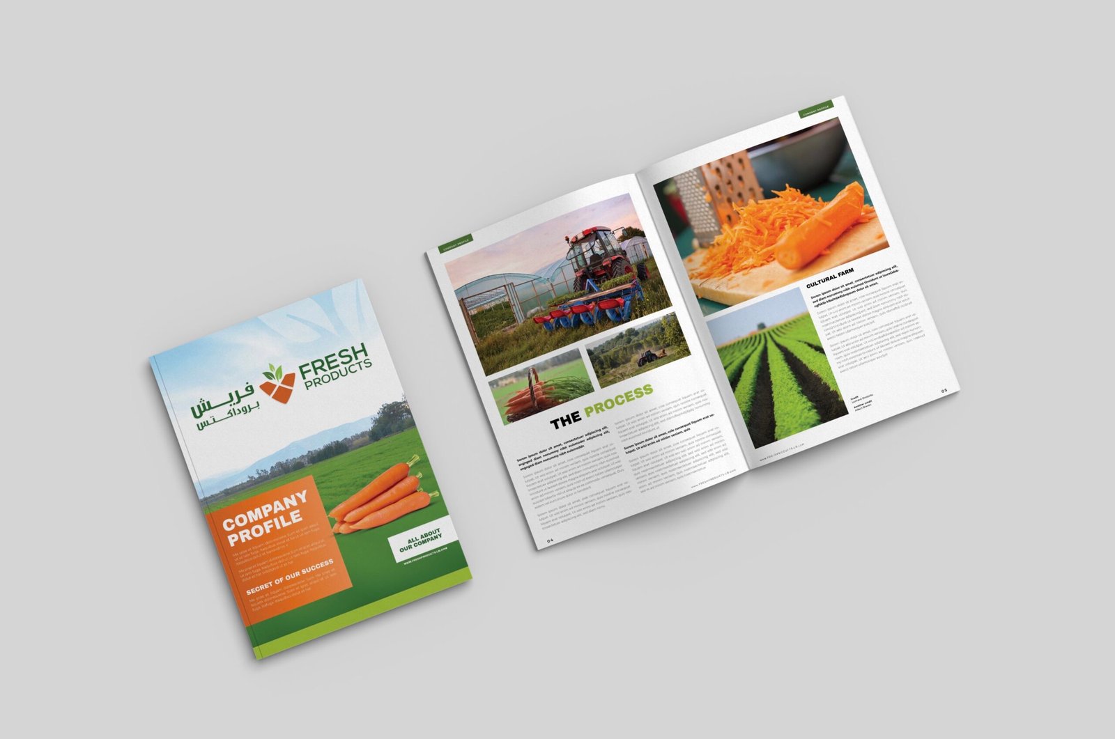 Une page double de catalogue ouverte