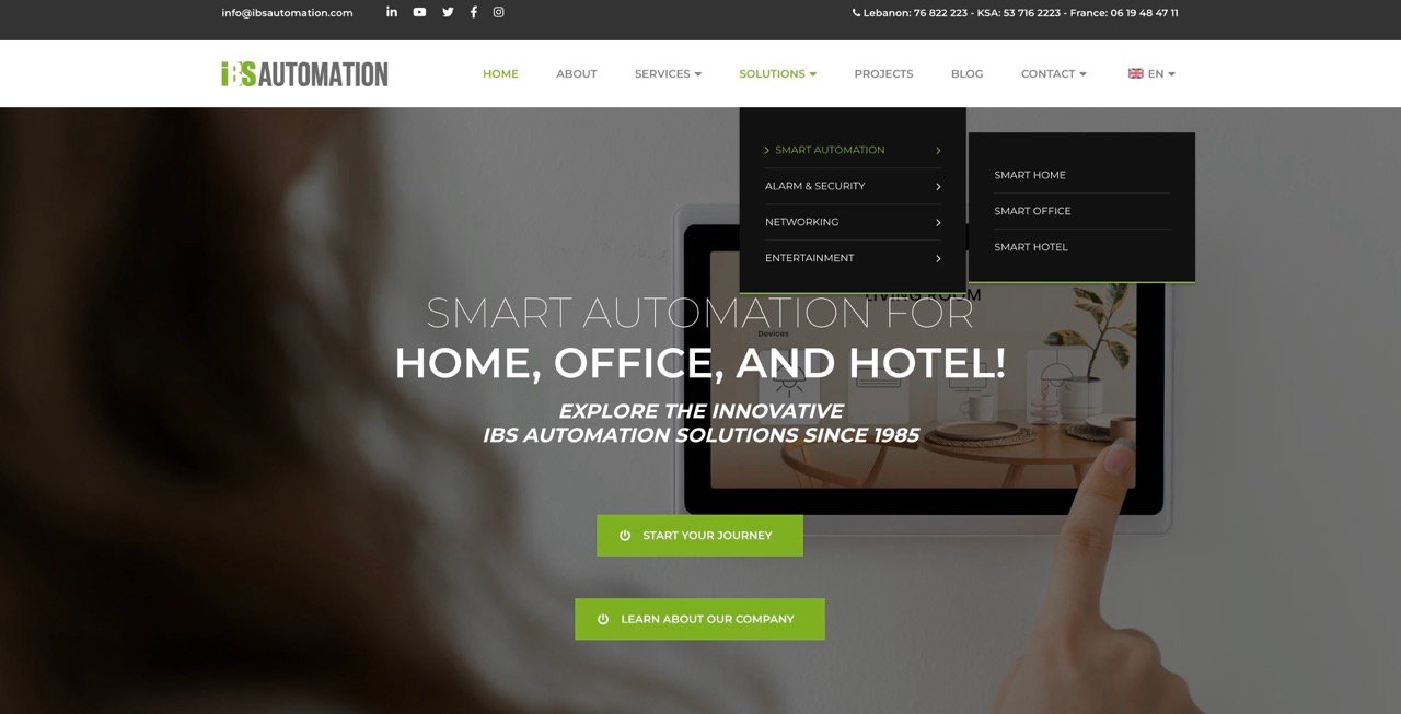 Page d'accueil IBS Automation