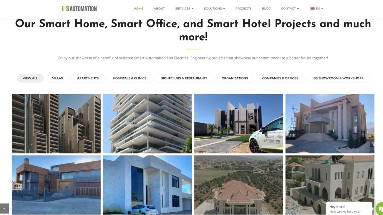 Grille du portfolio de projets