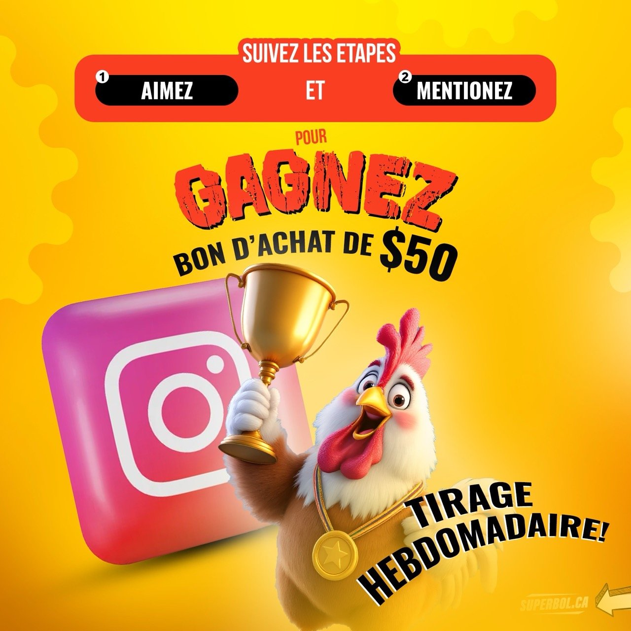 Publication de cadeau Instagram
