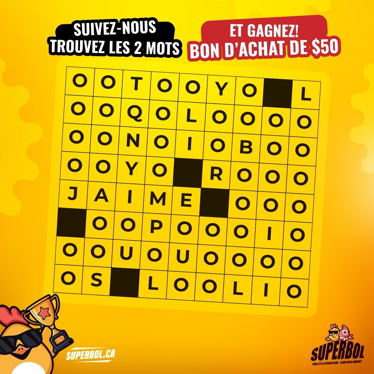 Publication de jeu de recherche de mots