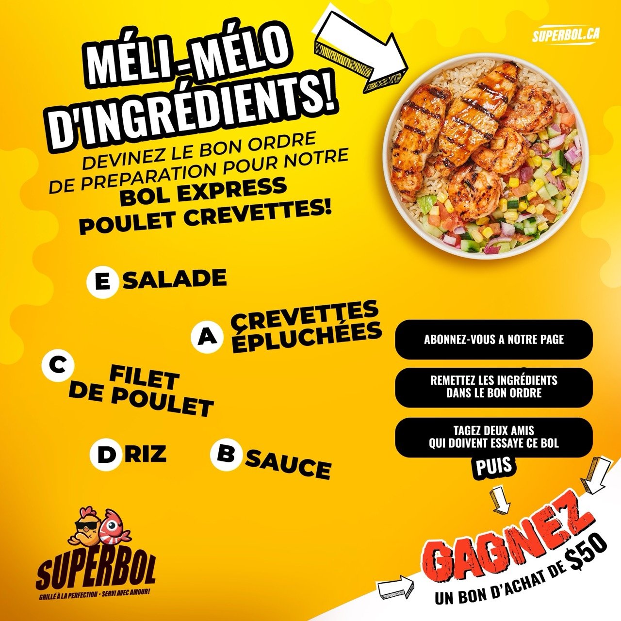 Publication mix & match d'ingrédients