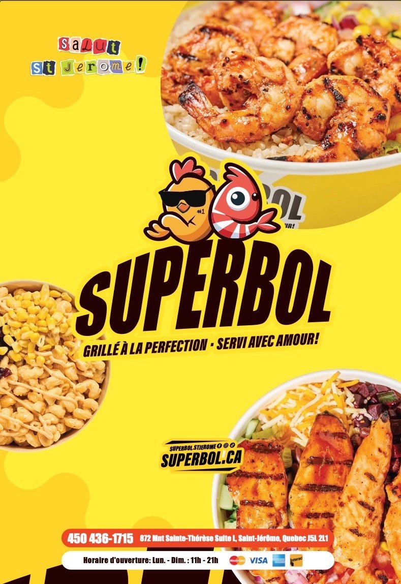 Recto du menu de livraison