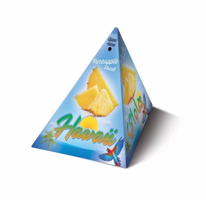 Boîte de jus pyramidale
