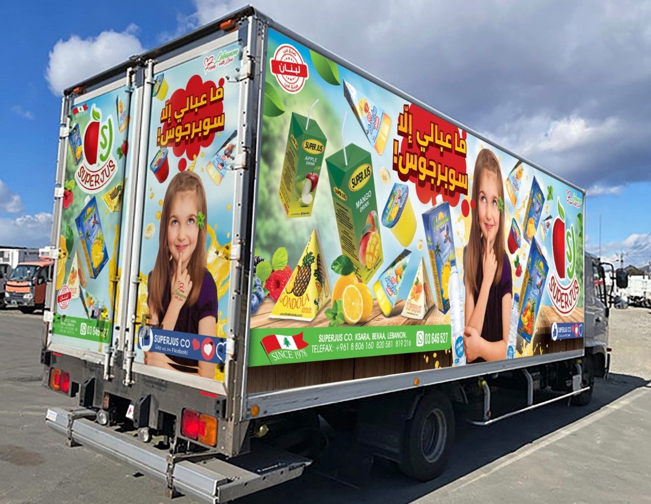 Camion de livraison de marque