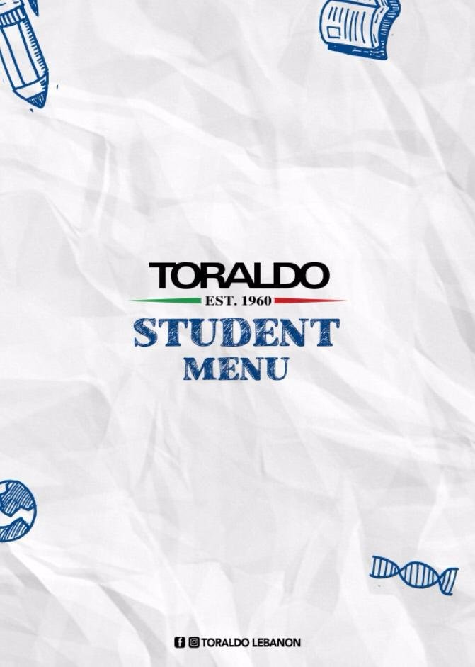 Design de menu étudiant spécial