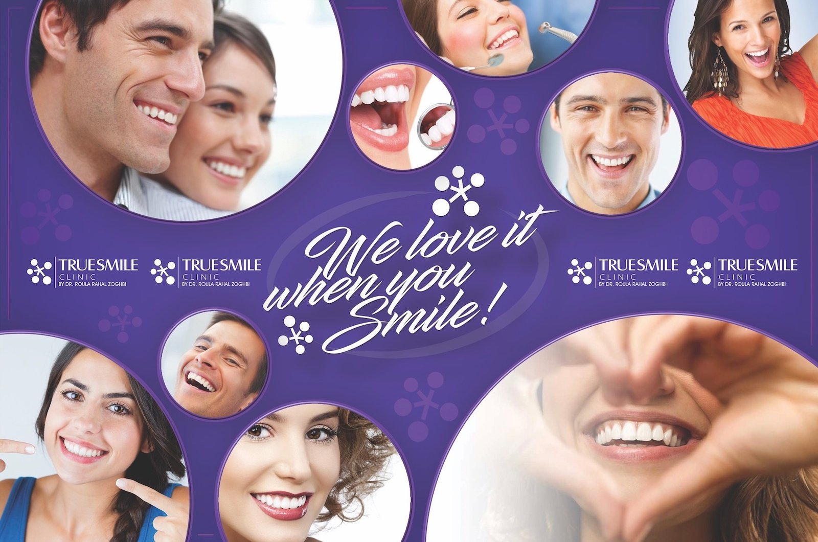 Design mural inspirant en style collage pour la clinique