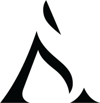 The core AS monogram for Amadeus Sabra, designed to look like a lock of hair.