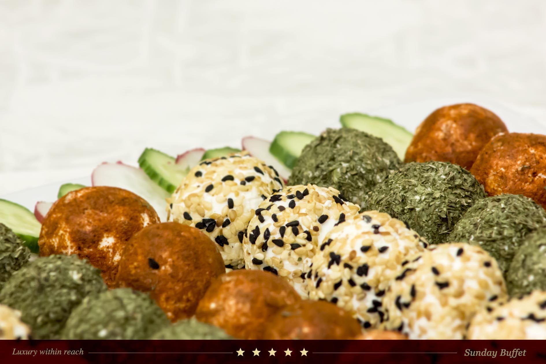 Savory Kibbeh Platter photography.