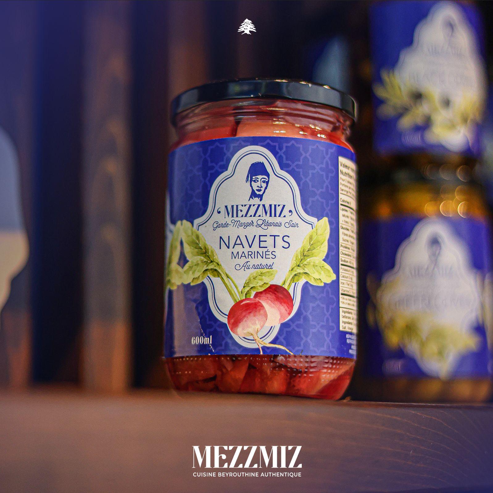 A branded jar of olives.
