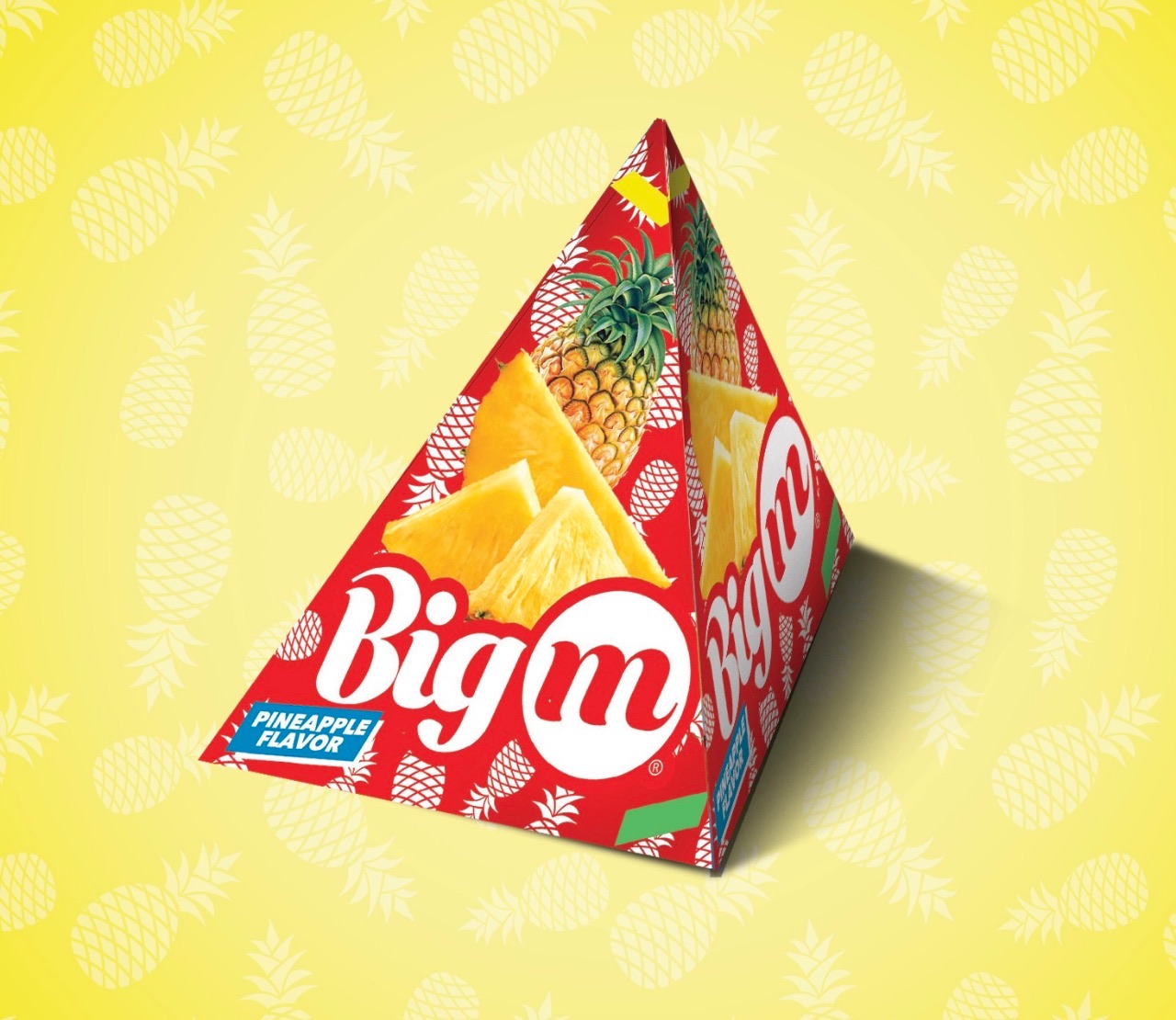 Big M pyramid box render.