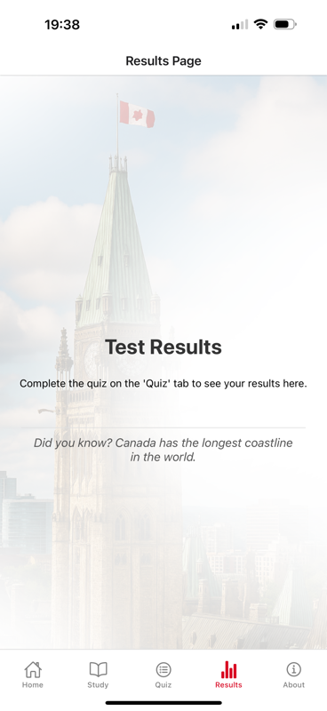 Screenshot of Test Results.