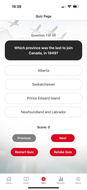 The study resources page of the app, showing PDF and Audio options.