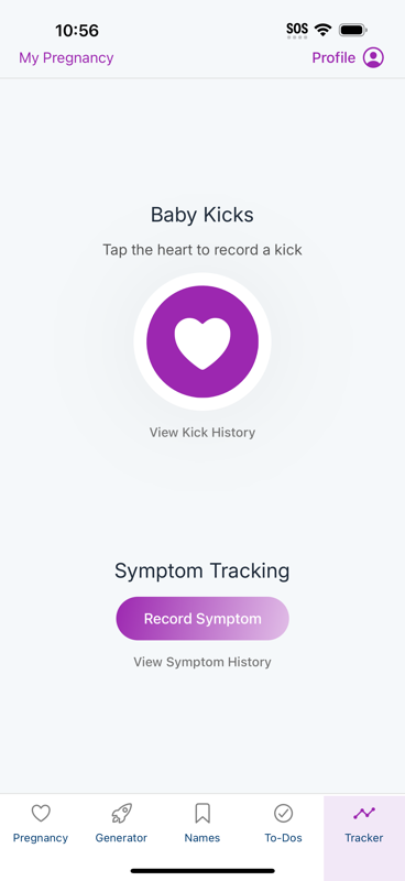 Symptom and kick recorder.