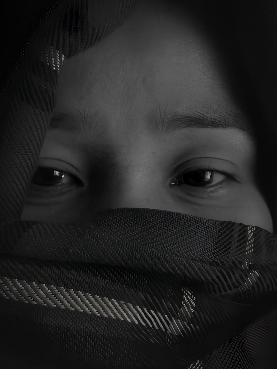 A striking black and white portrait from the Personages collection.