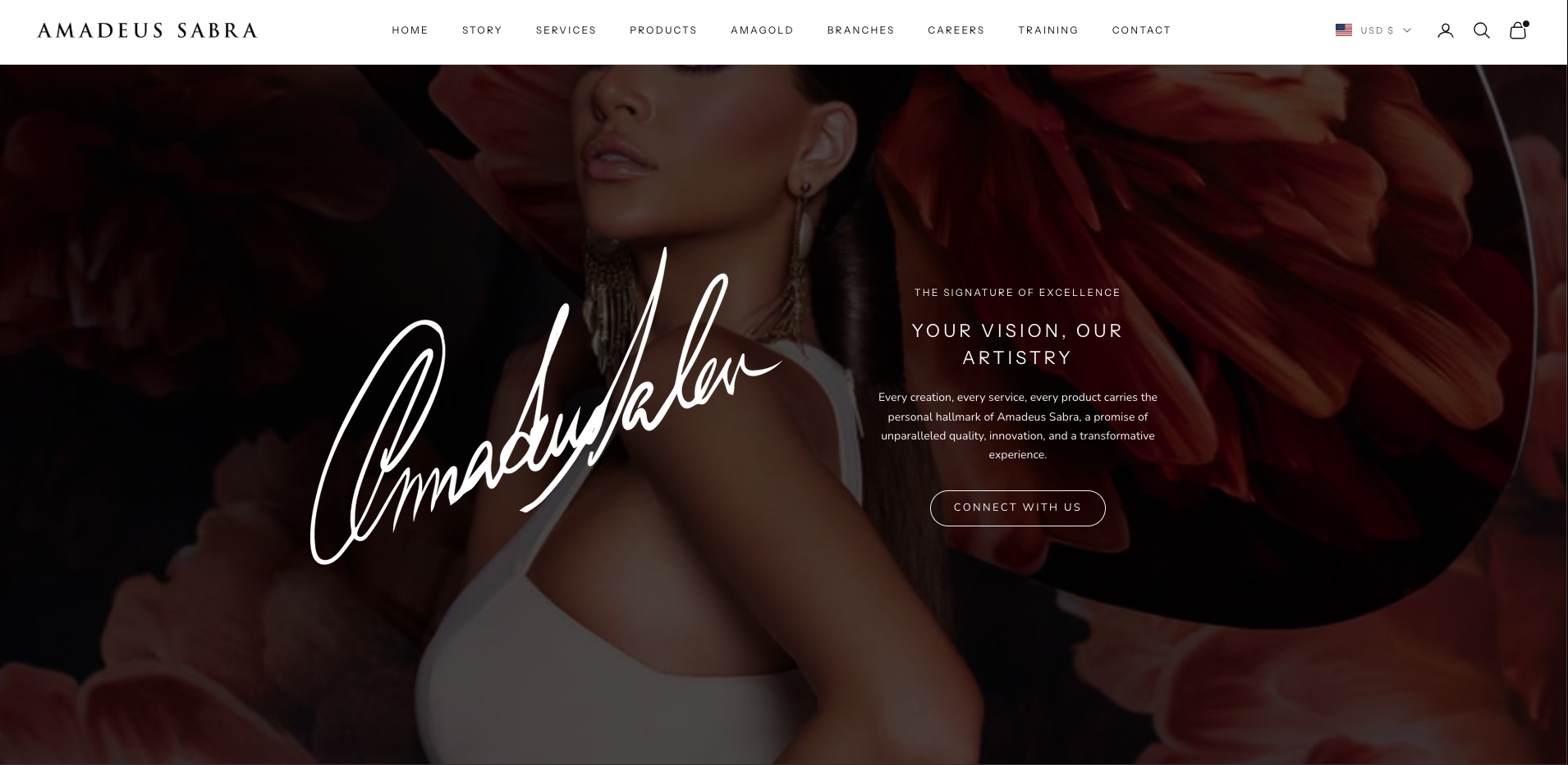 The personal signature section of the website.
