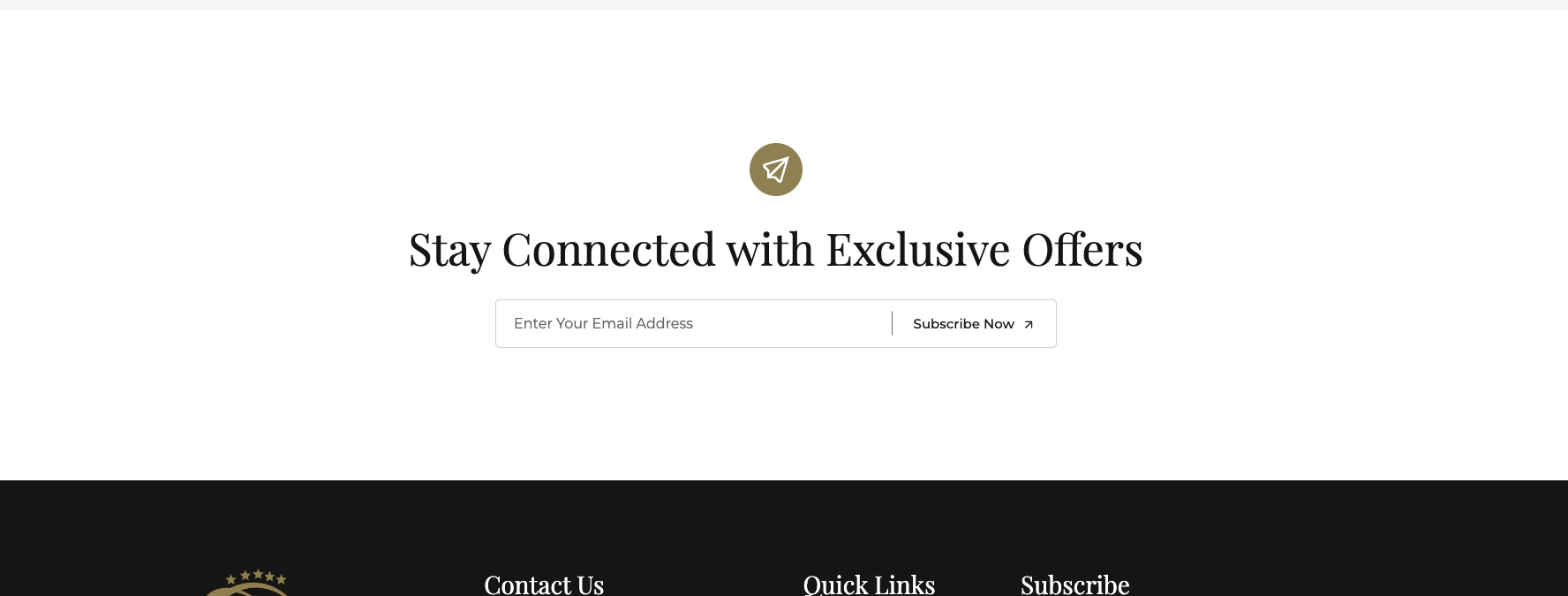 Newsletter subscription form.